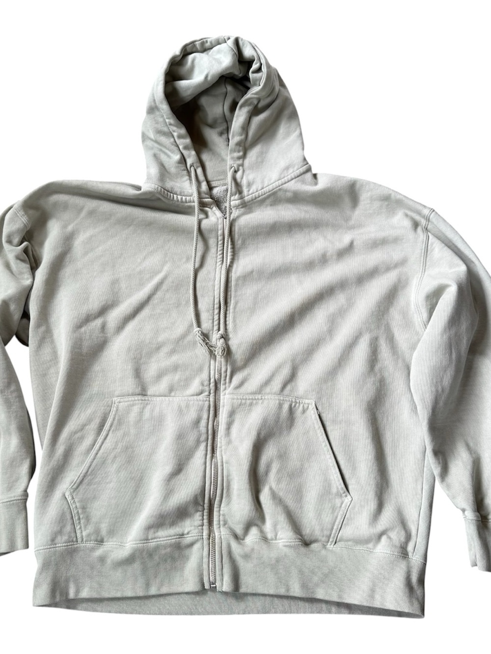 John Galt Brandy Melville Oversized Zip Up Sweatshirt Hoodie Size XL Green